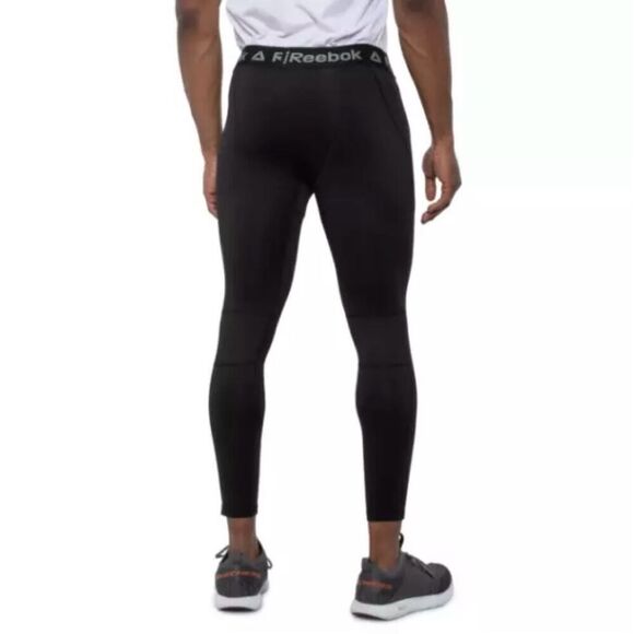 ✨Reebok Men’s Black Heather Varsity Red Compression Sz Medium Pants✨ - Picture 2 of 6